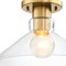 Designers Fountain Leena 14 in. 1-Light Brushed Gold Modern Semi Flush Mount with Clear Glass Shade for Bedrooms D307M-SF-BG - alternate 4